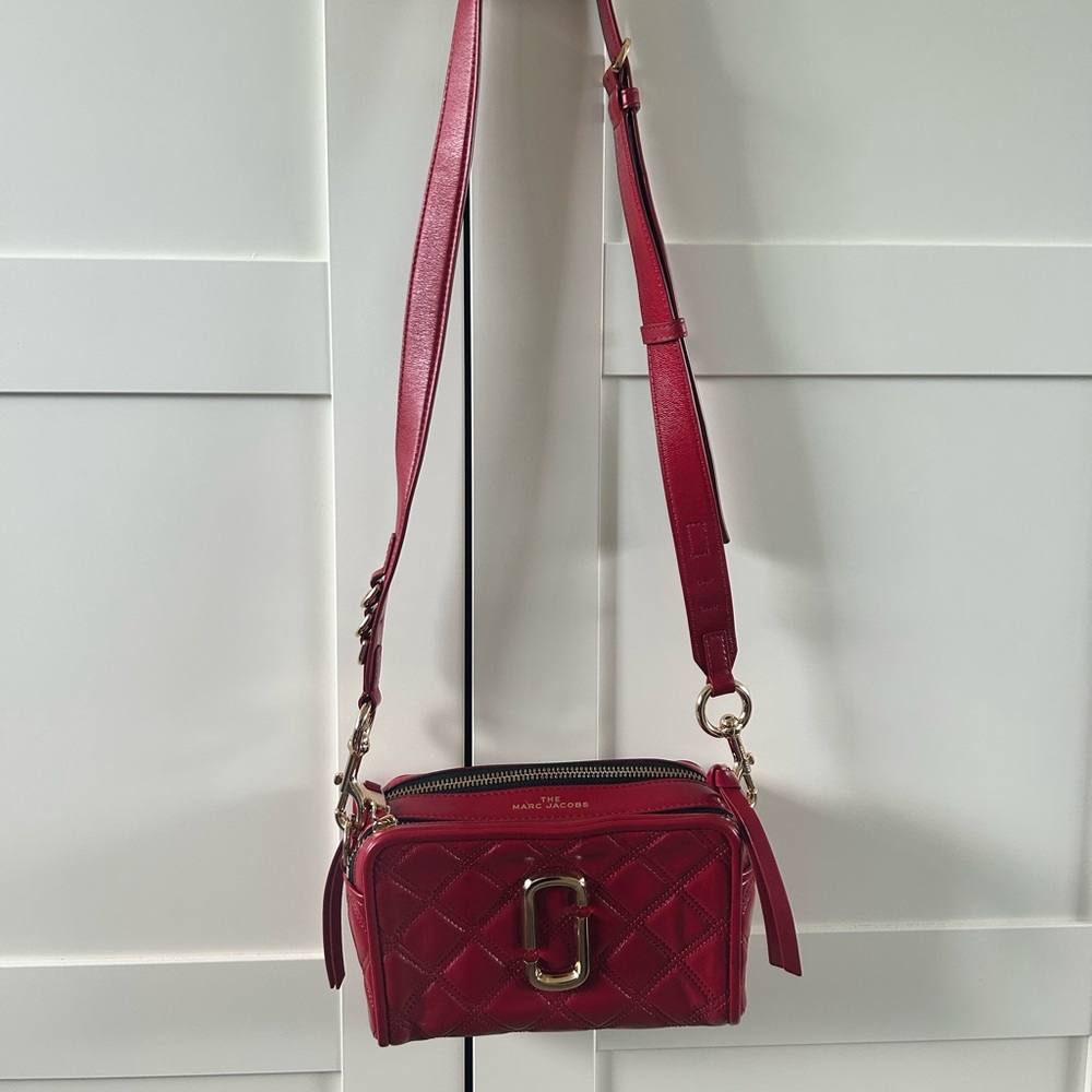 Marc Jacobs Red Crossbody Bag with Silver Hardware